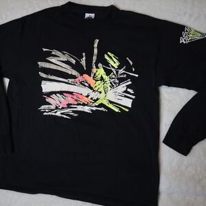 VTG Miller Skiing Shirt USA Made Mens Large Black Sparkle BS Tees Colorado Rare